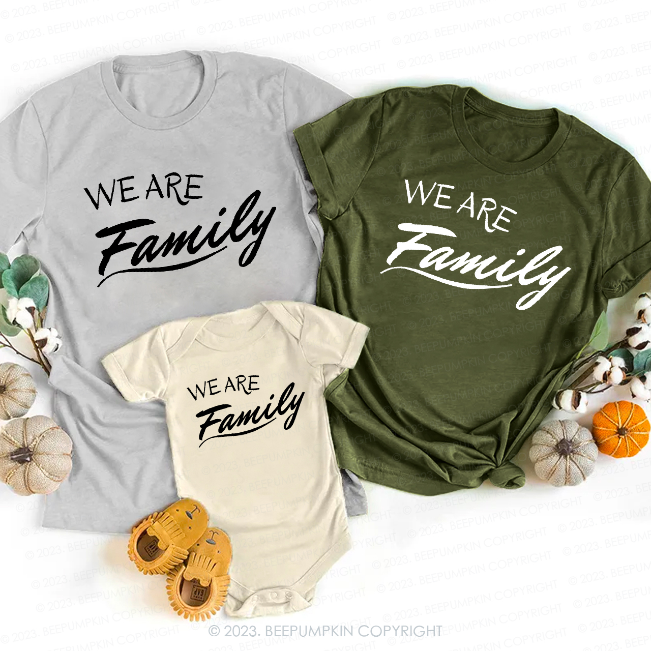 We Are Family Retro Cute Gift Matching Shirts 