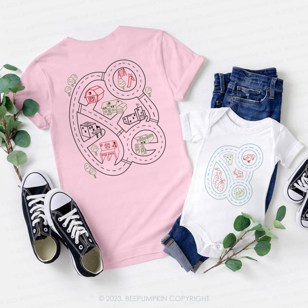 Play Mat Road Map Matching Gift T-Shirts