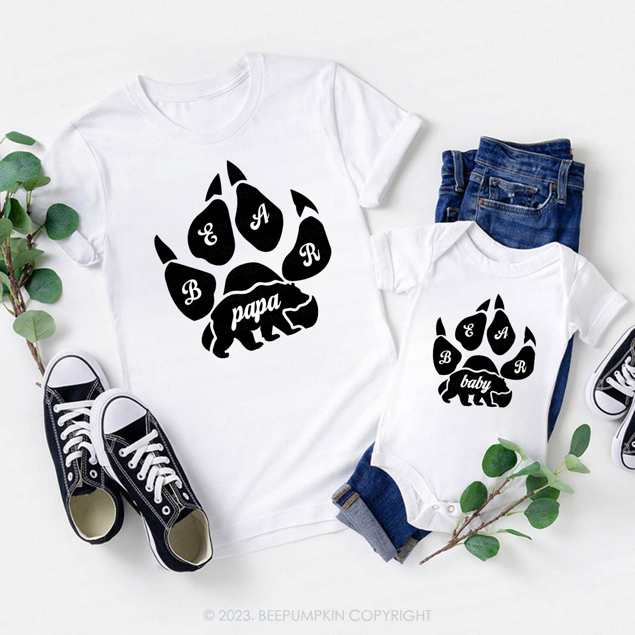 Papa Mama Baby Bear Family Matching Shirts
