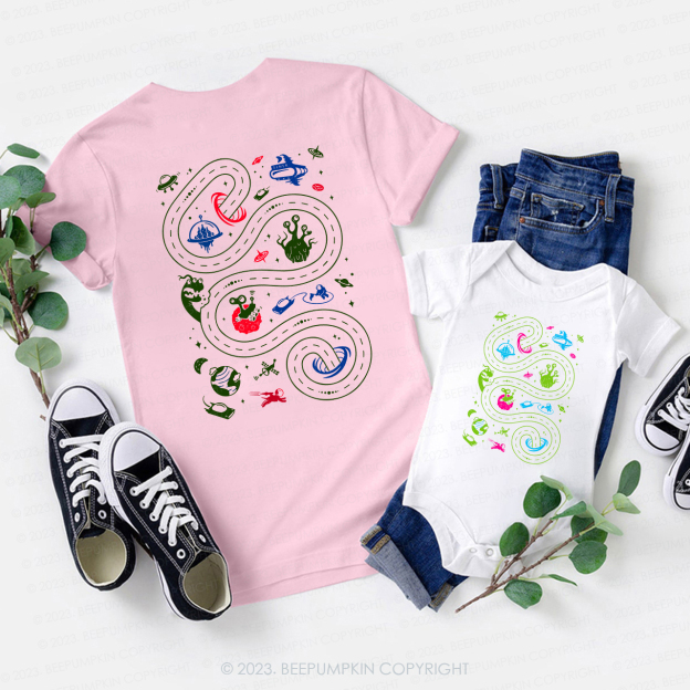 Space Play Mat Last-minute Gift Idea Dad&Me Shirt