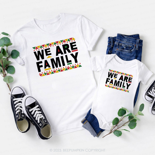 We Are Family Colorful Fun Family Matching Shirts 