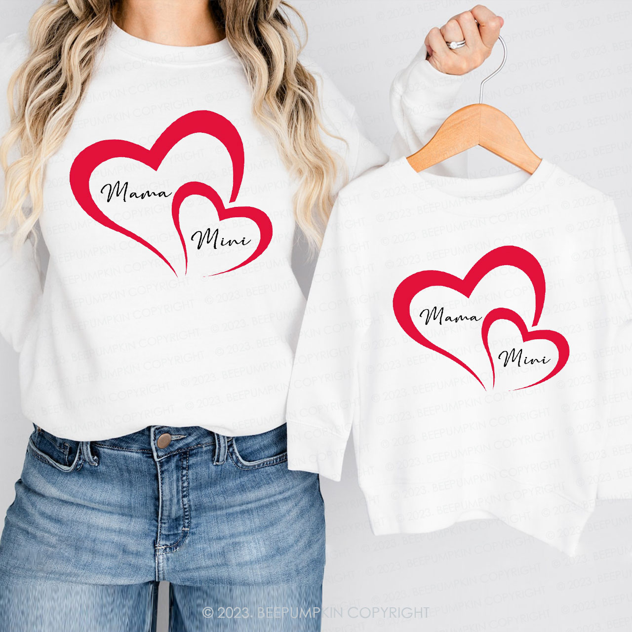 Matching Mama Mini Valentine's Day Sweatshirts