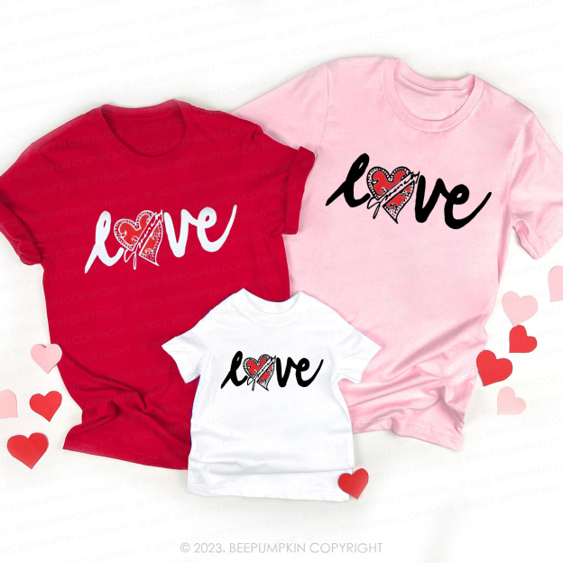 Best Love For You Divided Heart Valentines Day Shirts For Family