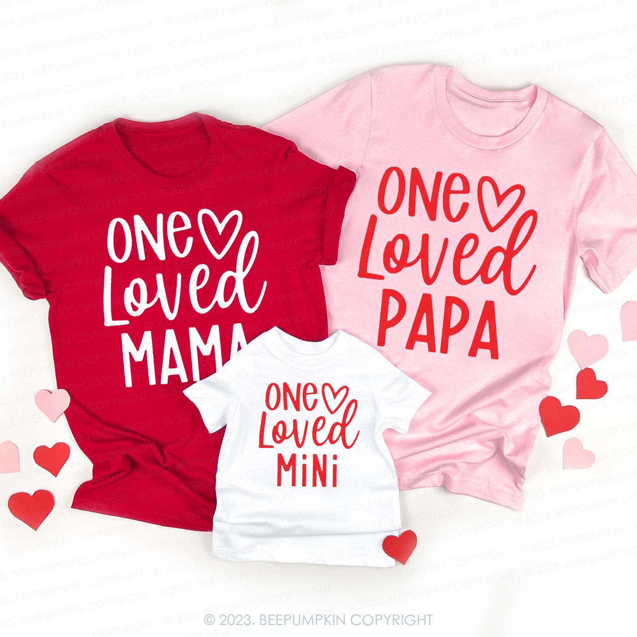 One Loved Hearts Valentines Day Shirts For Family