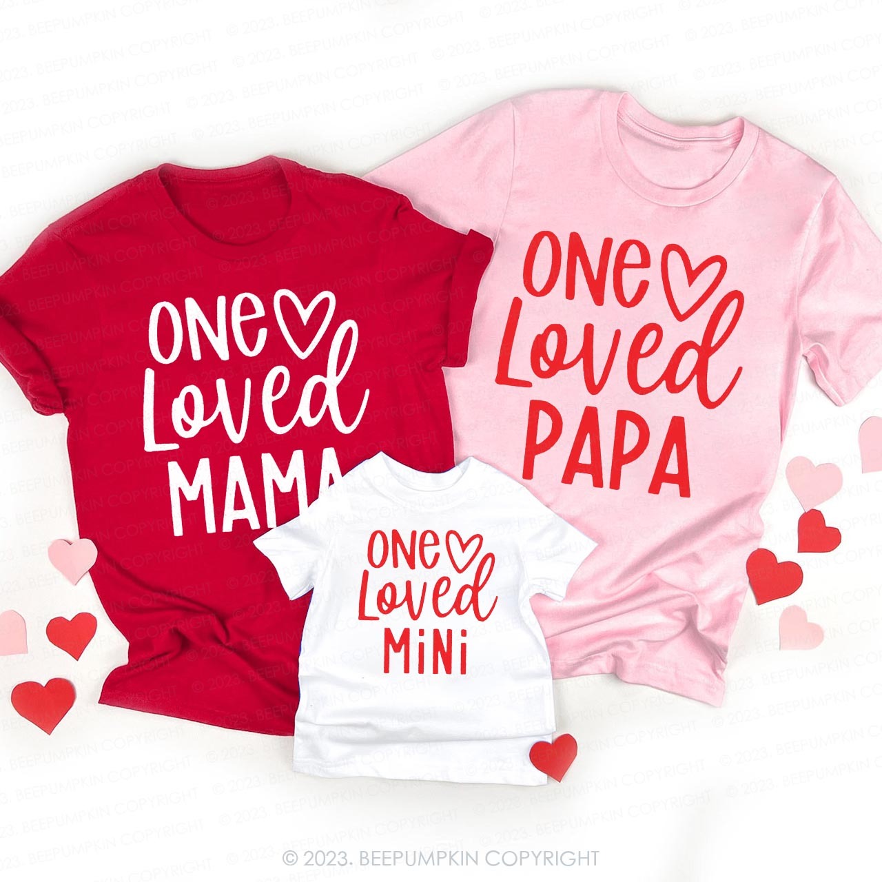 One Loved Hearts Valentines Day Shirts For Family