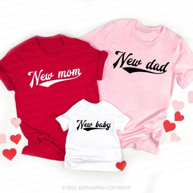 New Mom Dad Baby Valentines Shirts For Family