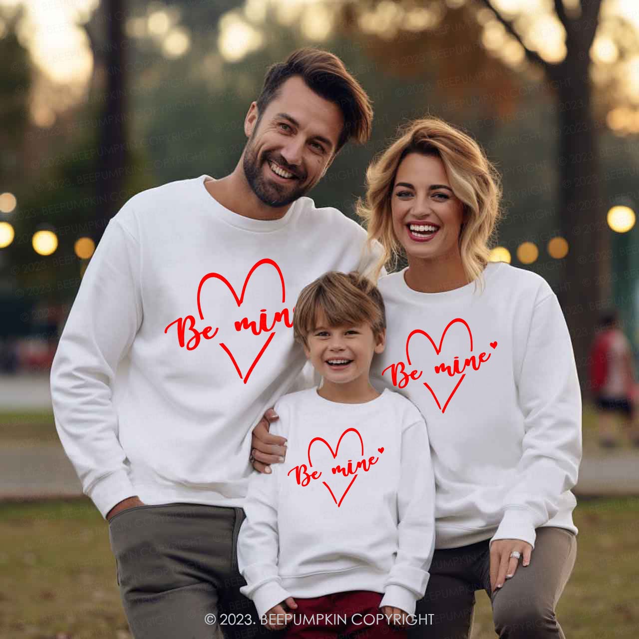 Be Mine Love Valentine's Day Matching Sweatshirts