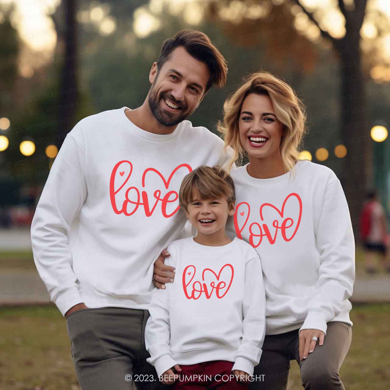 Love & Heart Valentine's Day Matching Sweatshirts