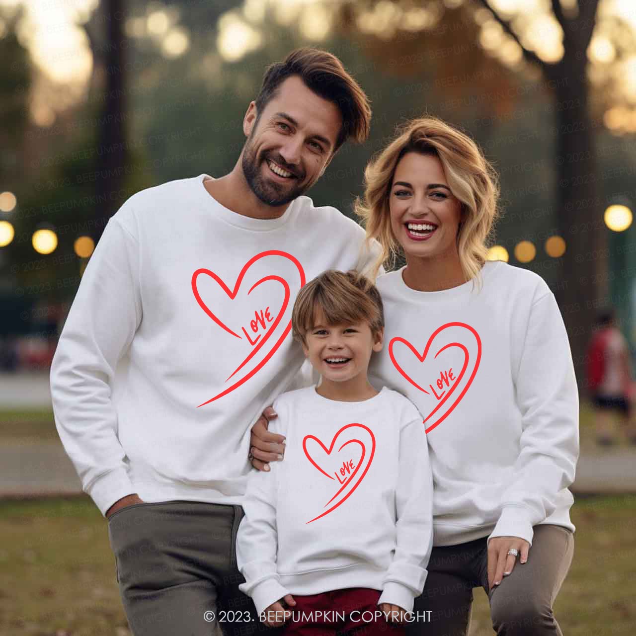 Cute Valentine's Family Matching Sweatshirt - Love Heart