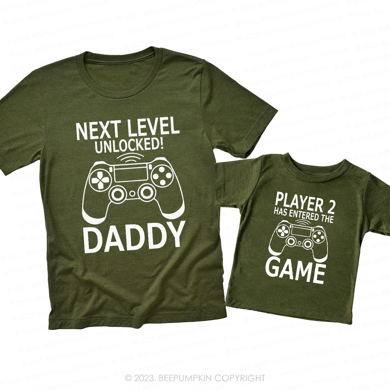 Next Level Unlocked Dad&Me Game Matching Tees