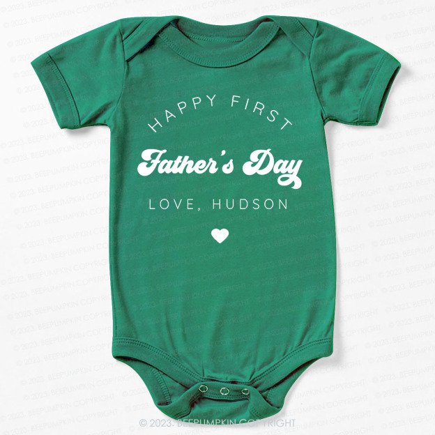 Happy First Fathers Day Bodysuit For Baby