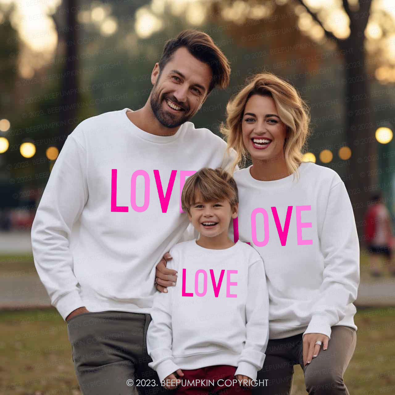 Cyberpunk Love Valentine's Sweatshirts For Family