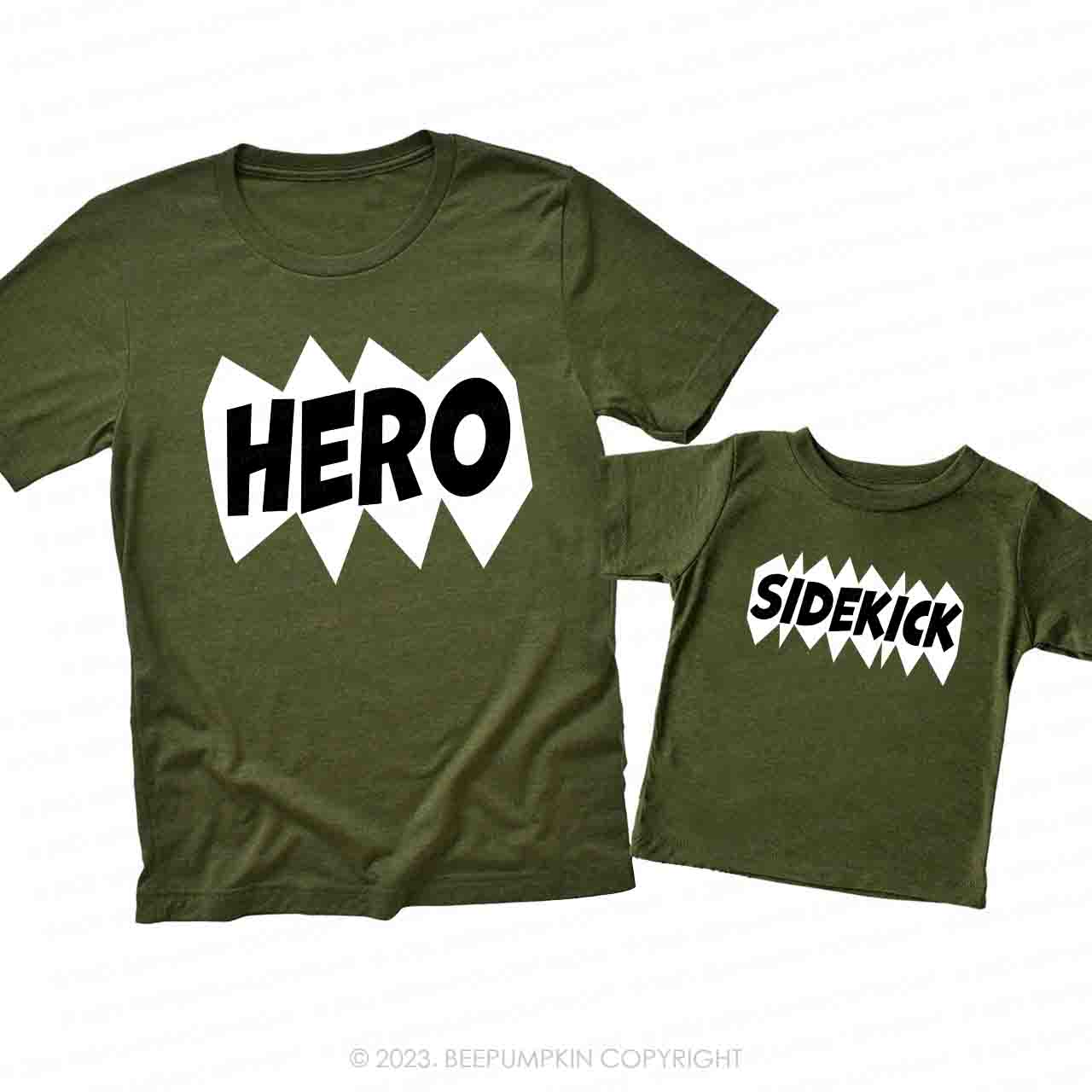 Hero Sidekick  Matching Dad& Me Shirts
