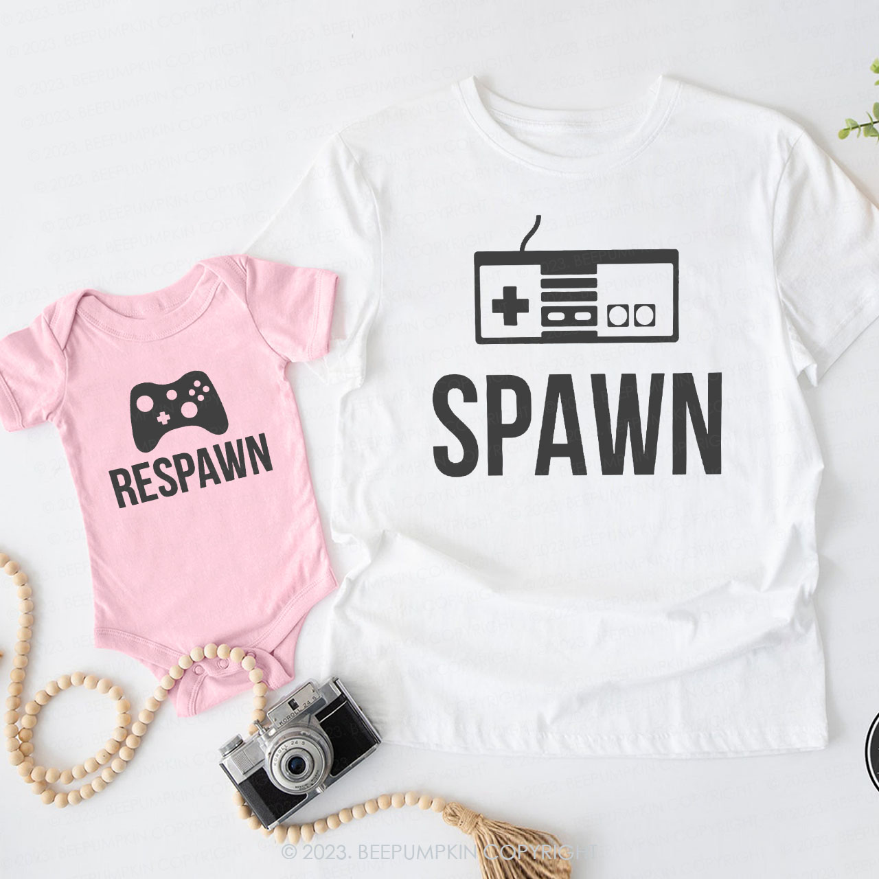 Spawn Respawn Gamer Matching Dad& Me Shirts