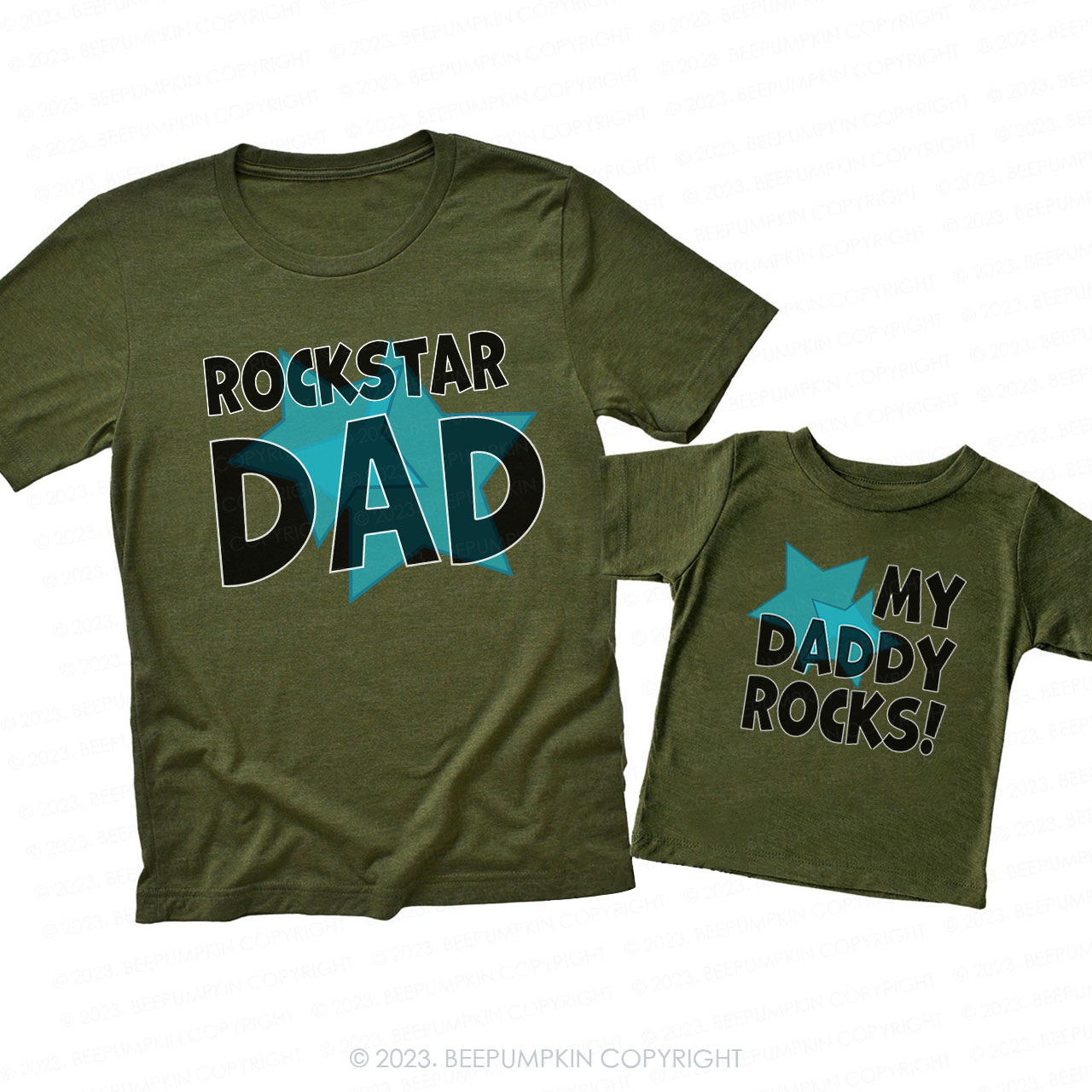 Rockstar Dad My Daddy Rocks Matching Dad& Me Shirts
