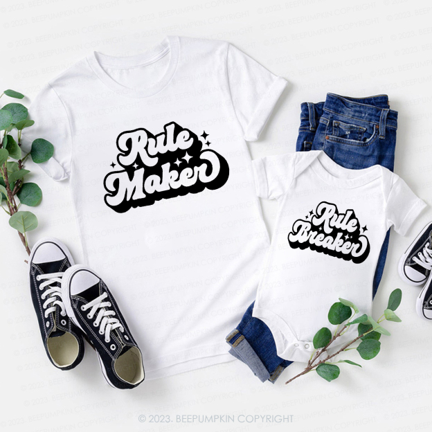 Rule Maker Rule Breaker Family Matching Shirts 