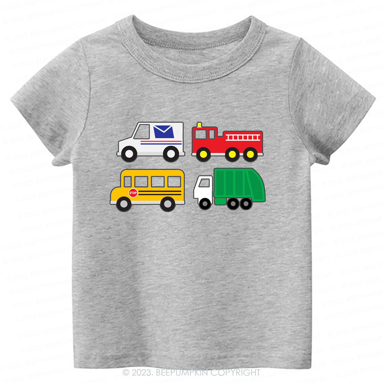 Busy Town Vehicles Firetruck -Toddler Tees