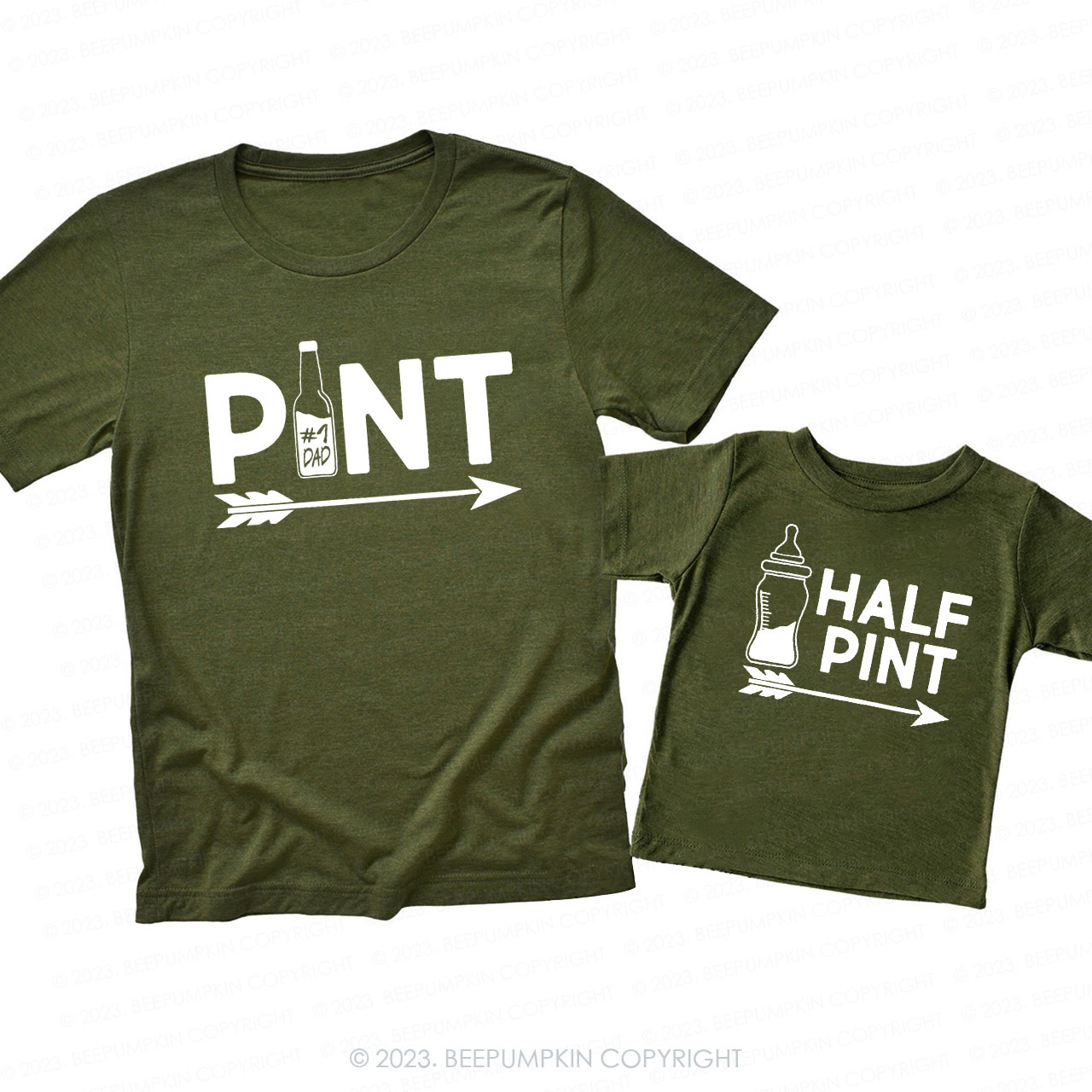 Half Pint Gift Matching Shirts For Dad&Me