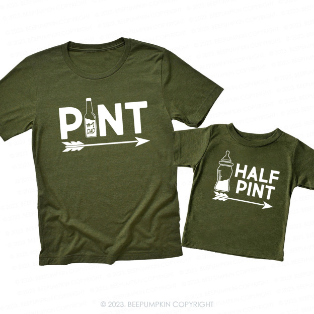 Half Pint Gift Matching Shirts For Dad&Me