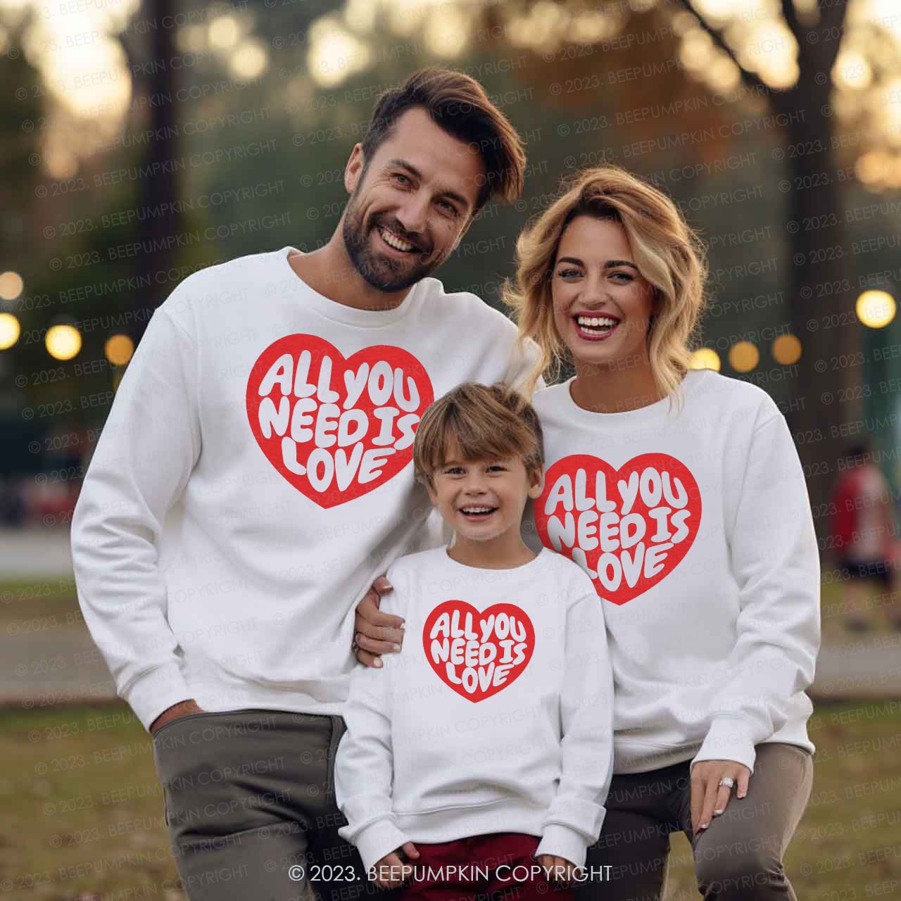 All You Need Is Love Family Matching Sweatshirt
