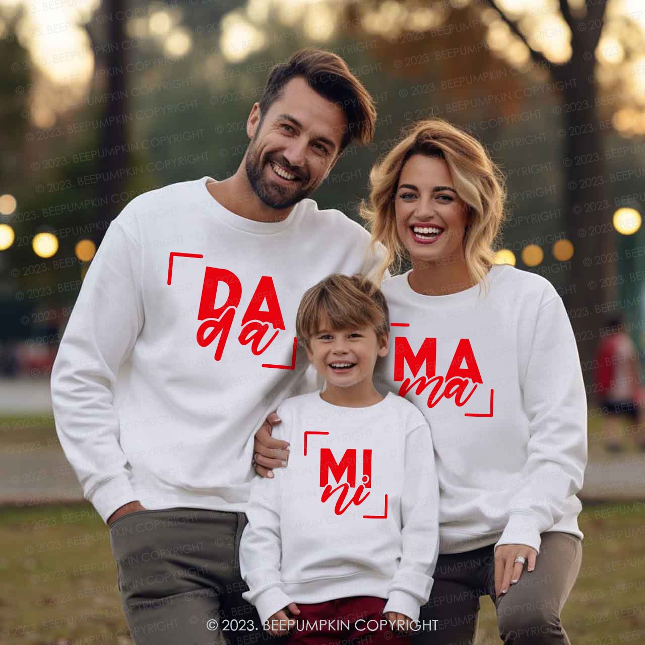 Mama Mini Dada Valentine's Family Matching Sweatshirt