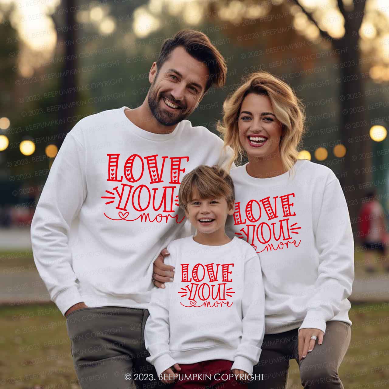 Love You More Valentine's Family Matching Sweatshirt