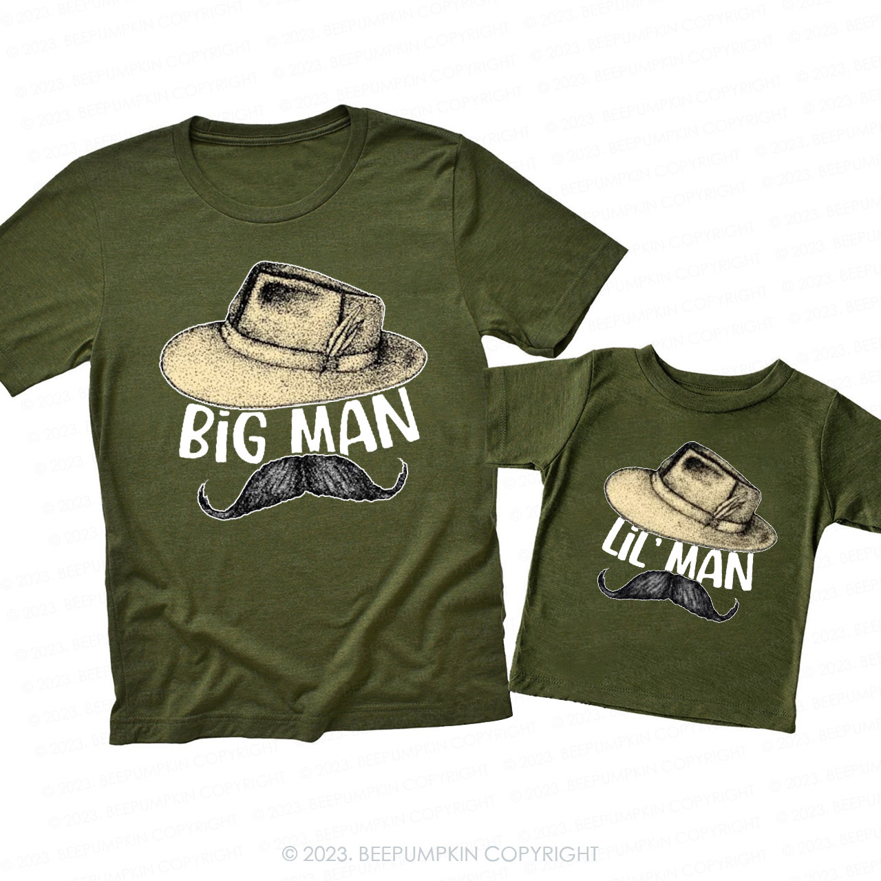 Beard Cowboy Matching T-Shirts For Dad&Me