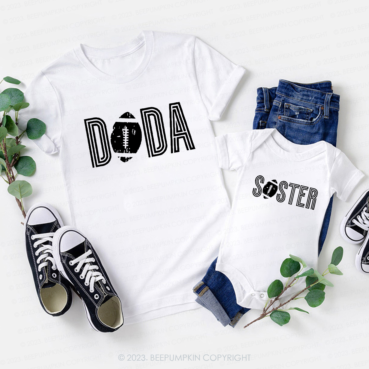 Personalized Football Family Matching Birthday Shirts