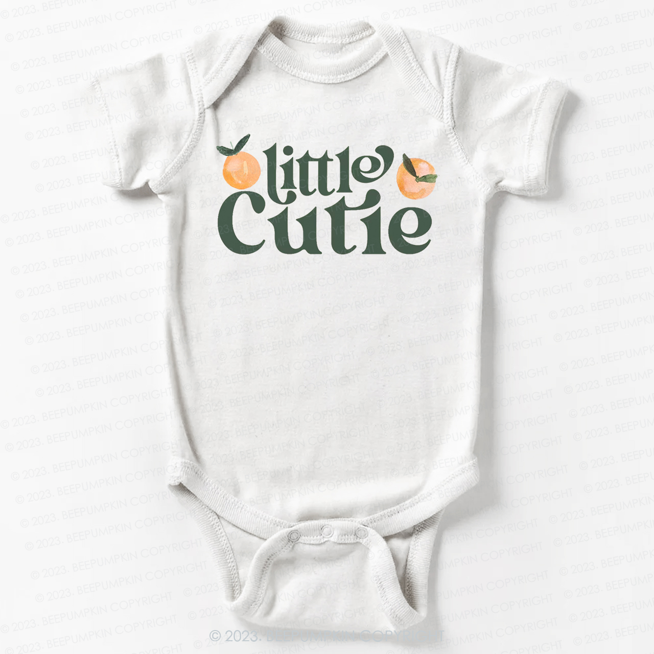 Little Cutie Retro Orange Bodysuit For Baby