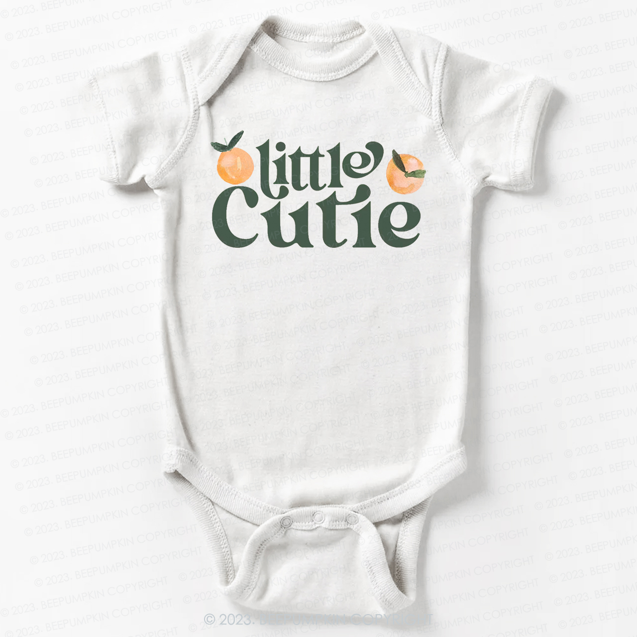 Little Cutie Retro Orange Bodysuit For Baby
