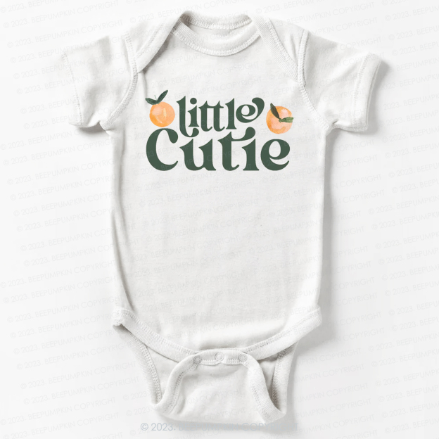 Little Cutie Retro Orange Bodysuit For Baby
