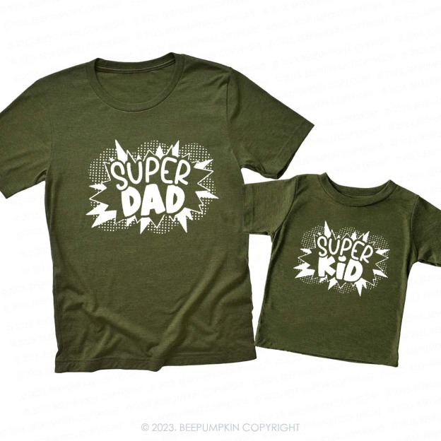 Dad & Me Matching T-Shirts –Super Dad And Kid