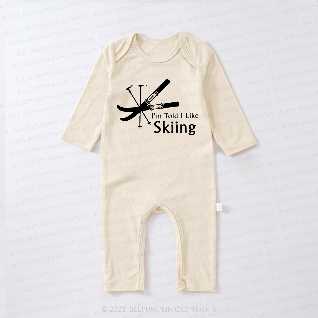 I'm Told I Like Skiing Newborn Baby Rompers