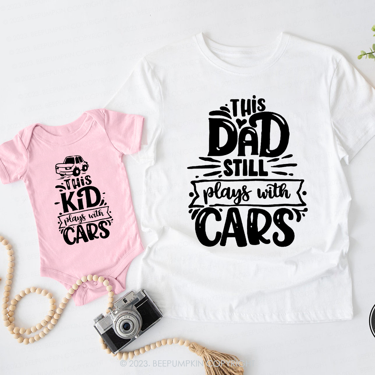 Play With Cars Dad & Me Matching T-Shirts