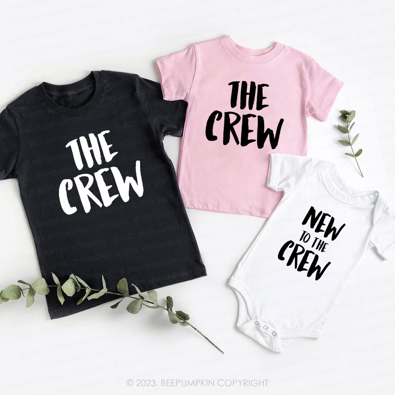 New To The Crew Matching Sibling T-Shirts