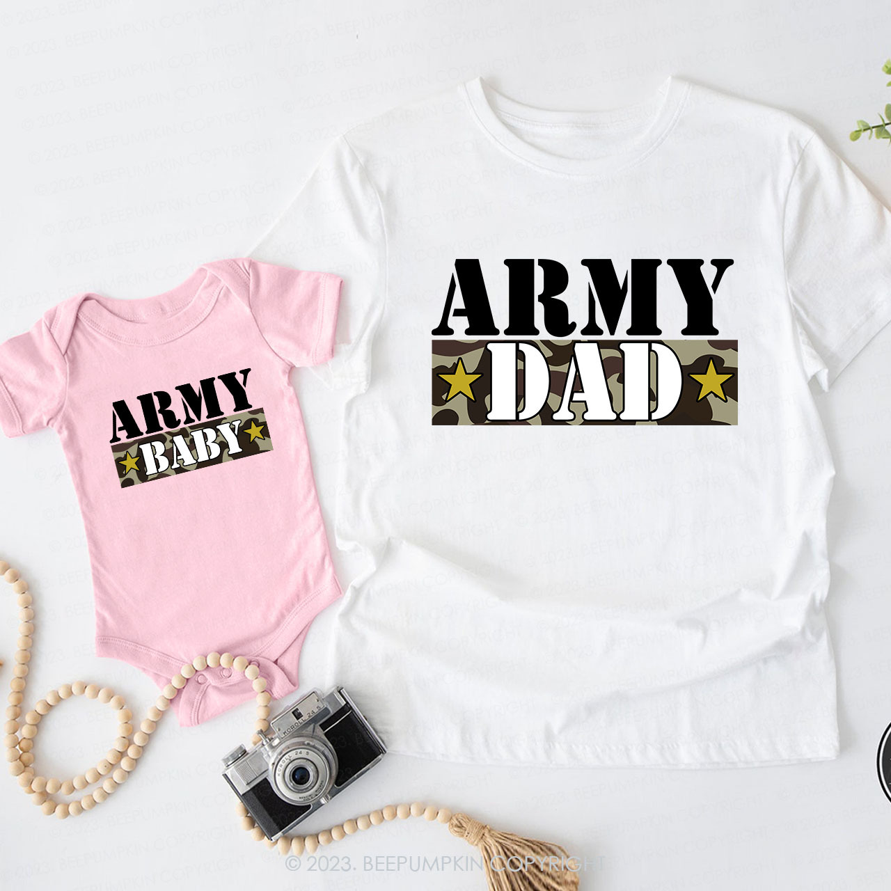 Army Dad And Army Baby Dad & Me Matching T-Shirts