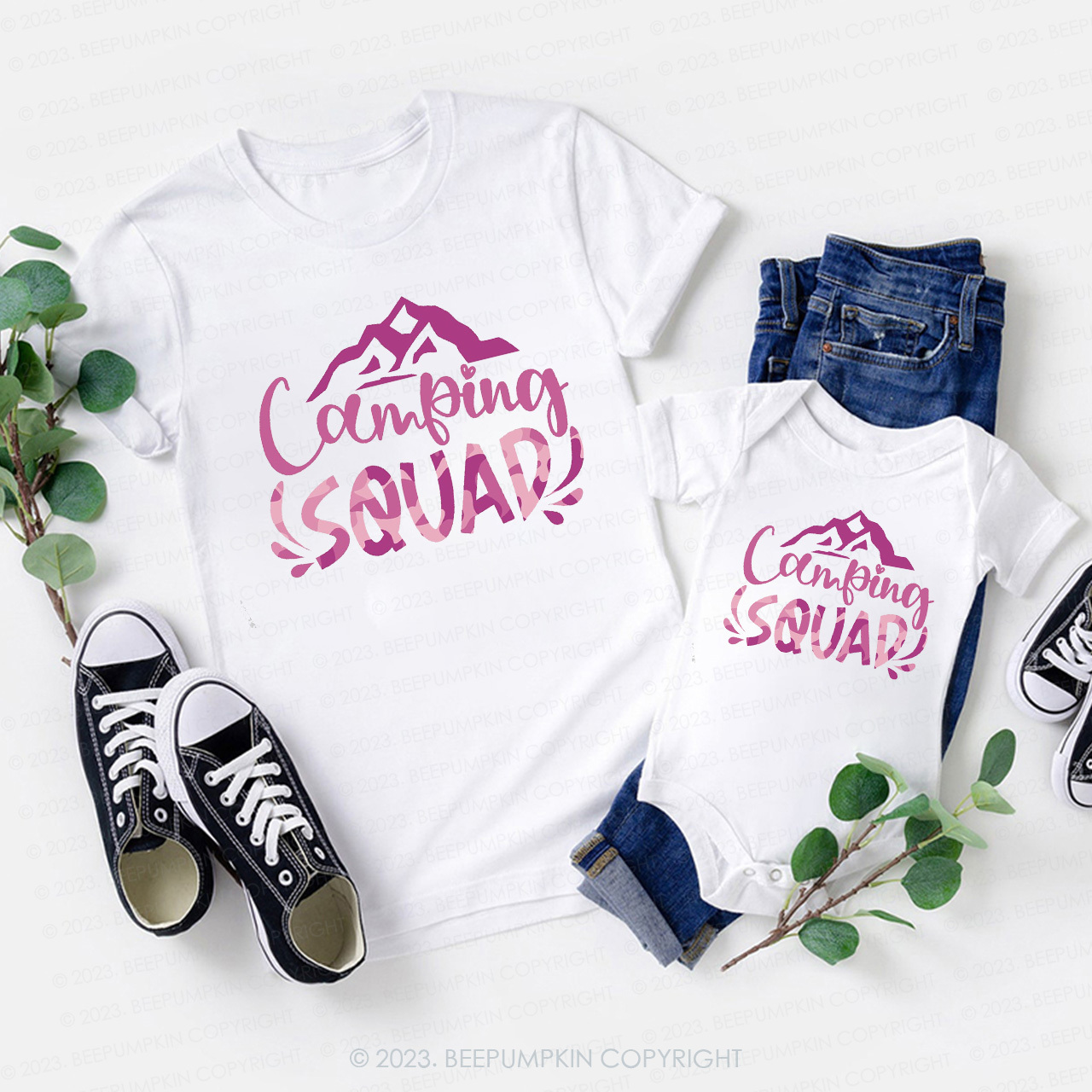 Camping Squad Mountains Family Matching Shirts