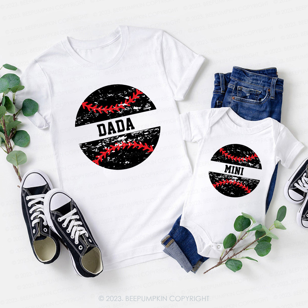 Custom Baseball Name Family Matching Shirts