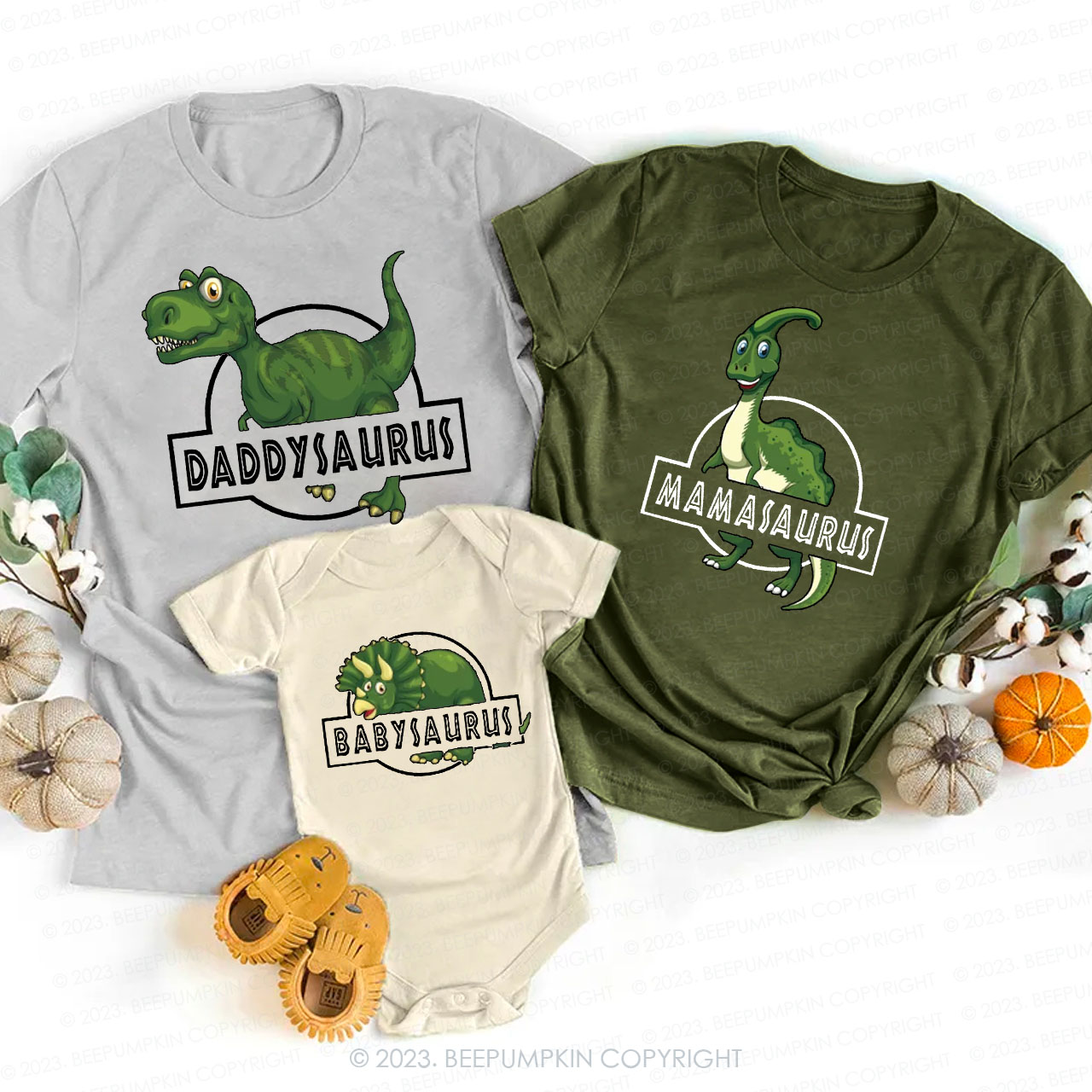 Dinosaur Party Family Matching Shirts