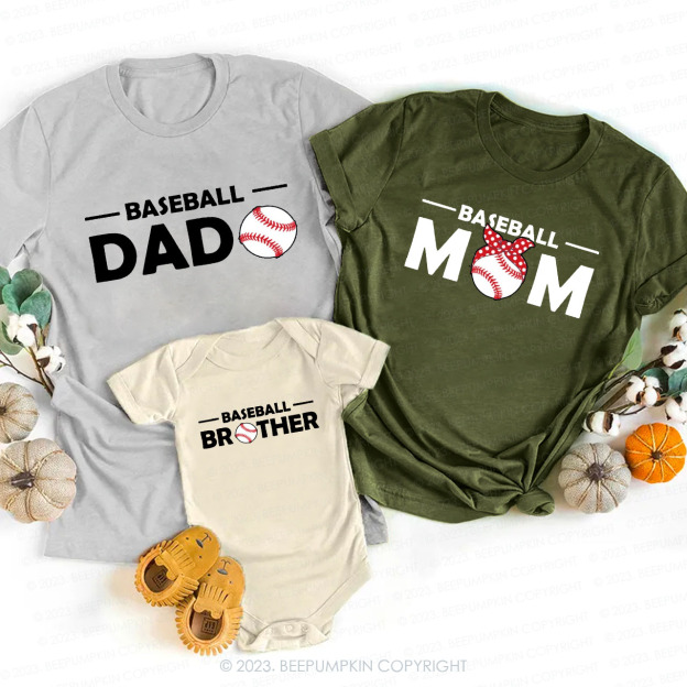 Baseball Graphic Family Matching Shirts