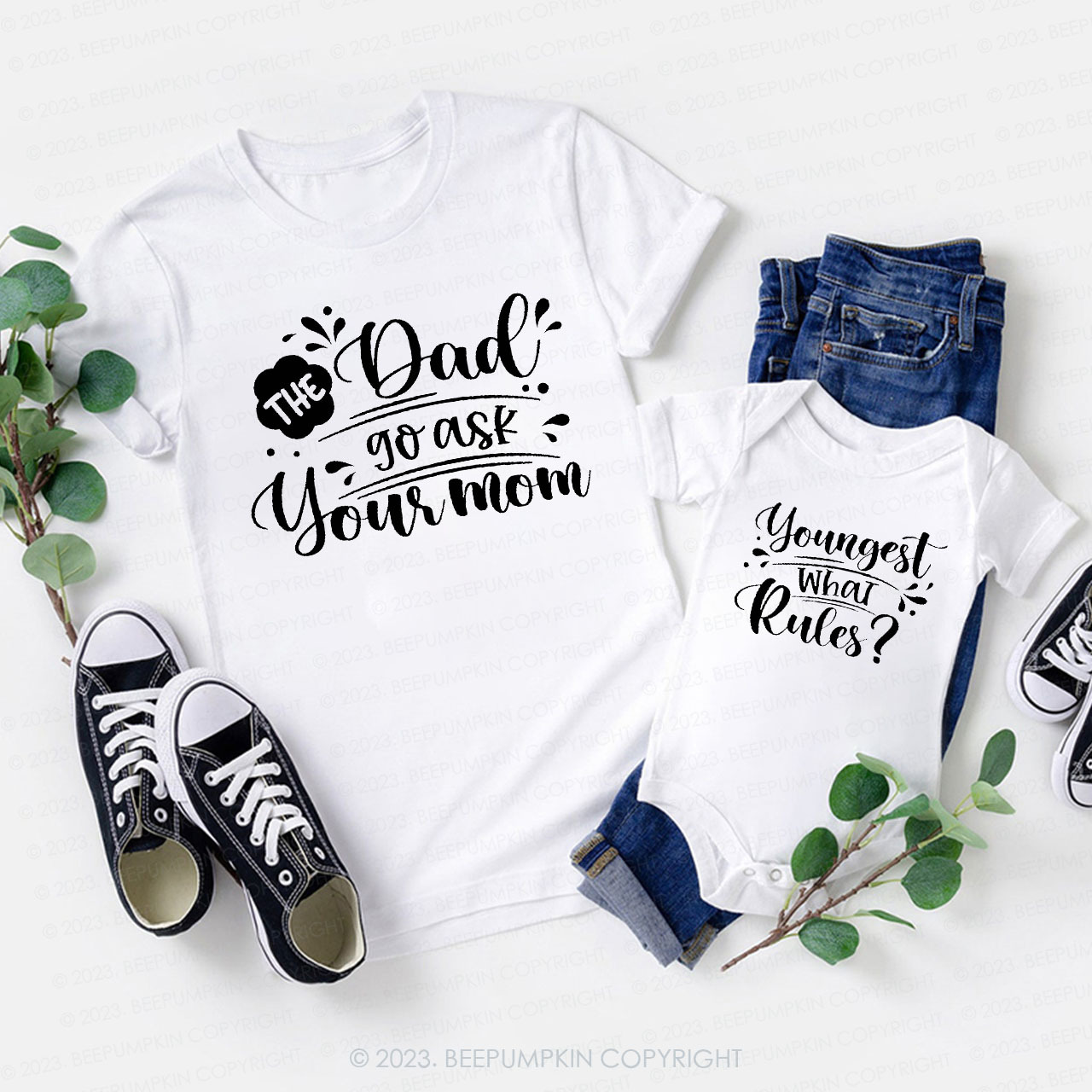 The Dad Go Ask You Mom Family Matching Shirts