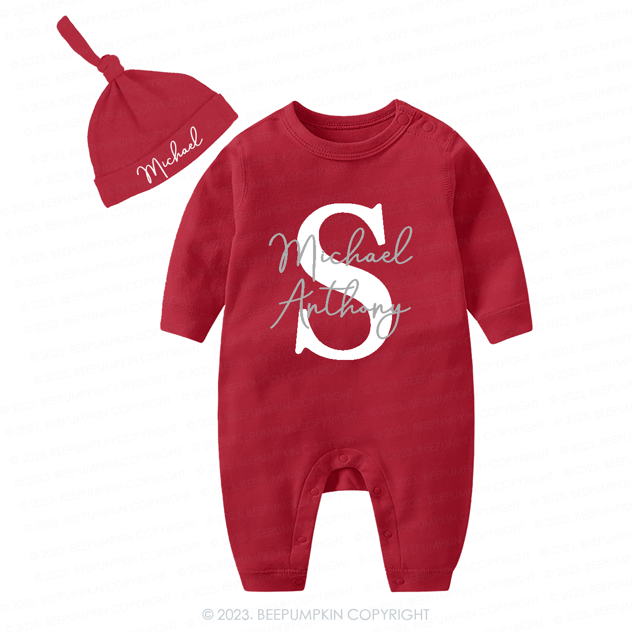 7 Colors Personalized Baby Name Unique Romper&Hat