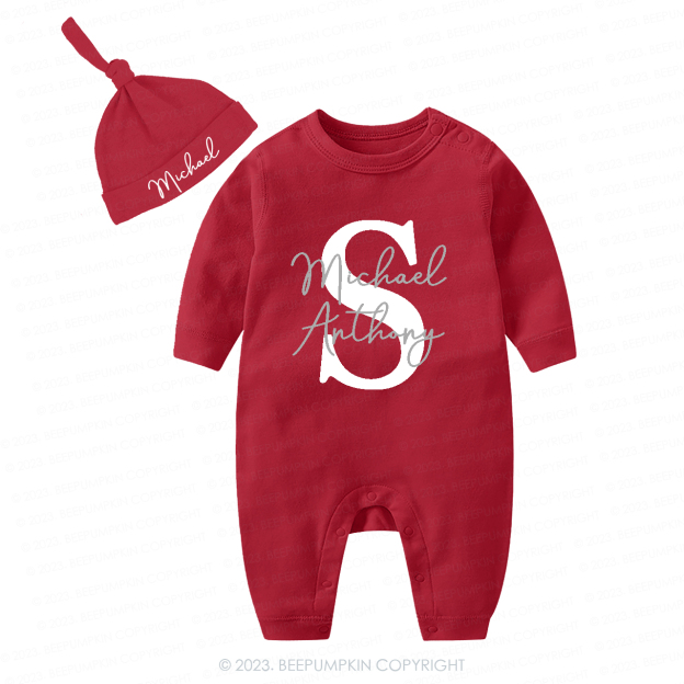 7 Colors Personalized Baby Name Unique Romper&Hat