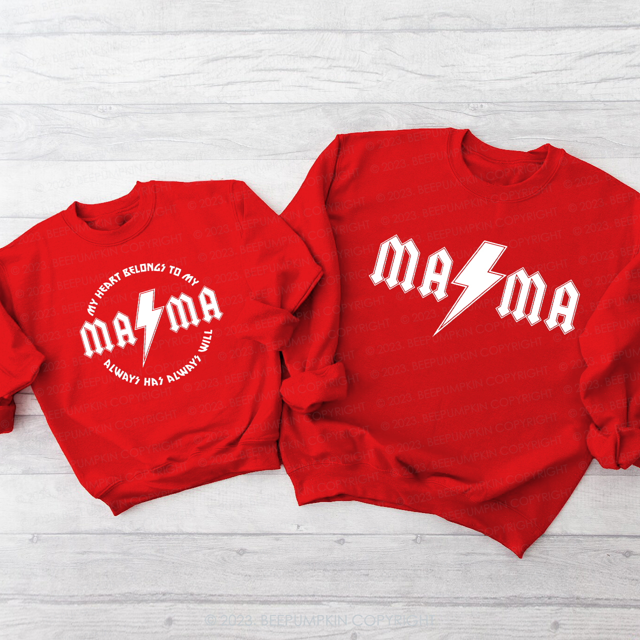 My Heart Belongs To My Mama Band Matching Valentine‘s Sweatshirt