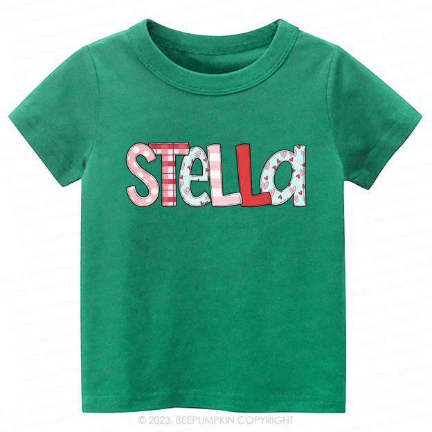 Personalized NAME Valentine's Day Kids Tees