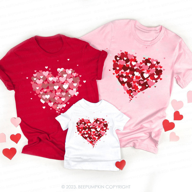 3D Heart Love Valentines Gift For Her Matching Shirts