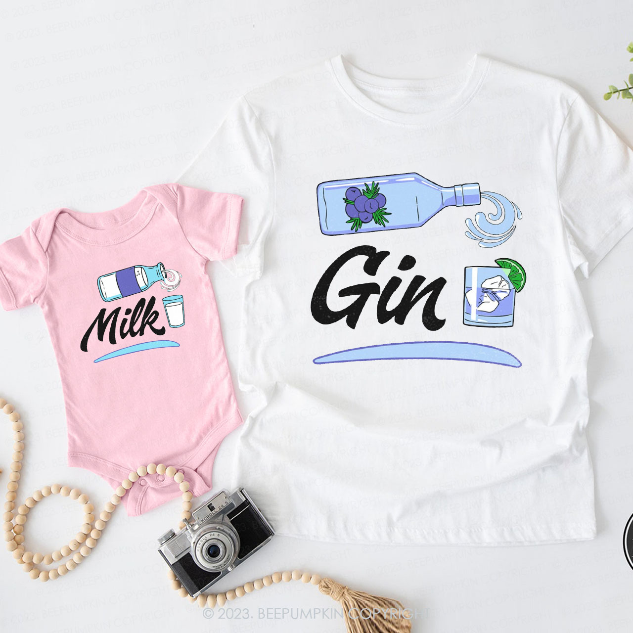 Gin And Milk Dad & Me Matching T-Shirts