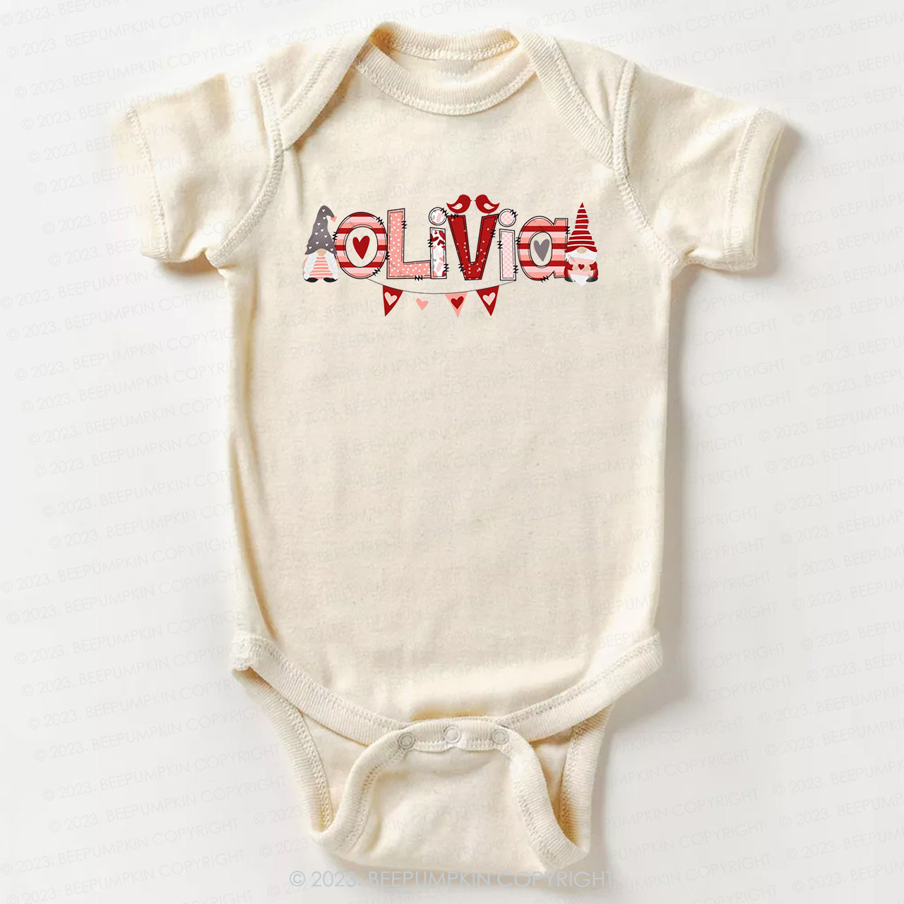ABCDE Valentine's Day Alphabet Bodysuit For Baby