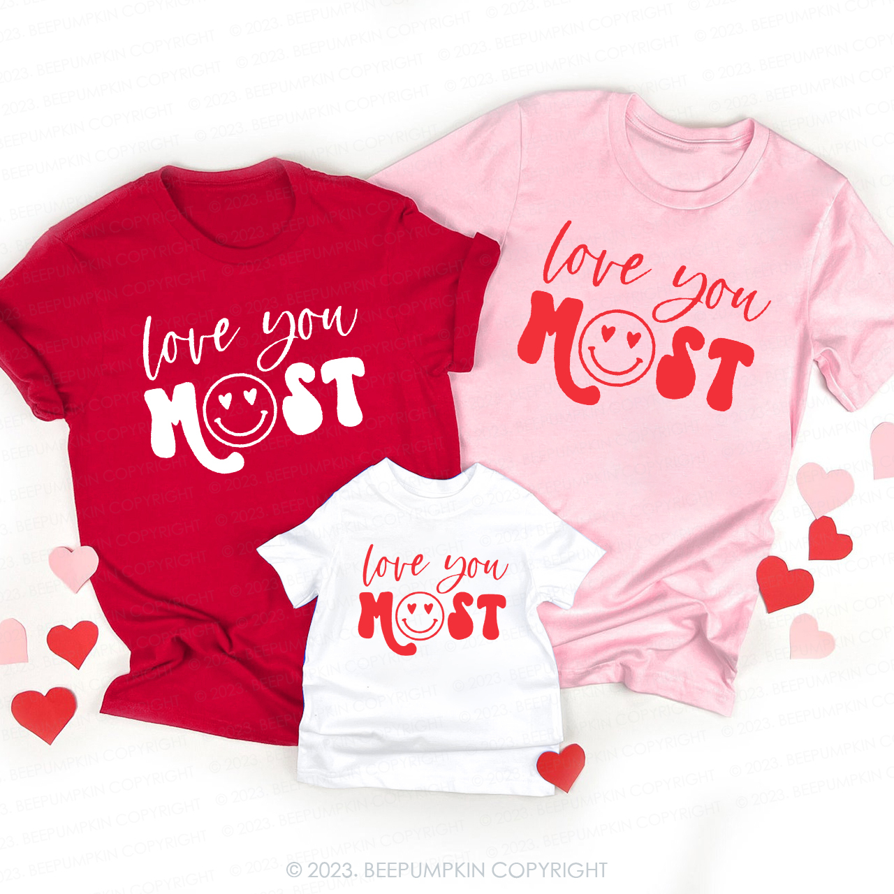 Love You Most Matching Valentine��s Shirts