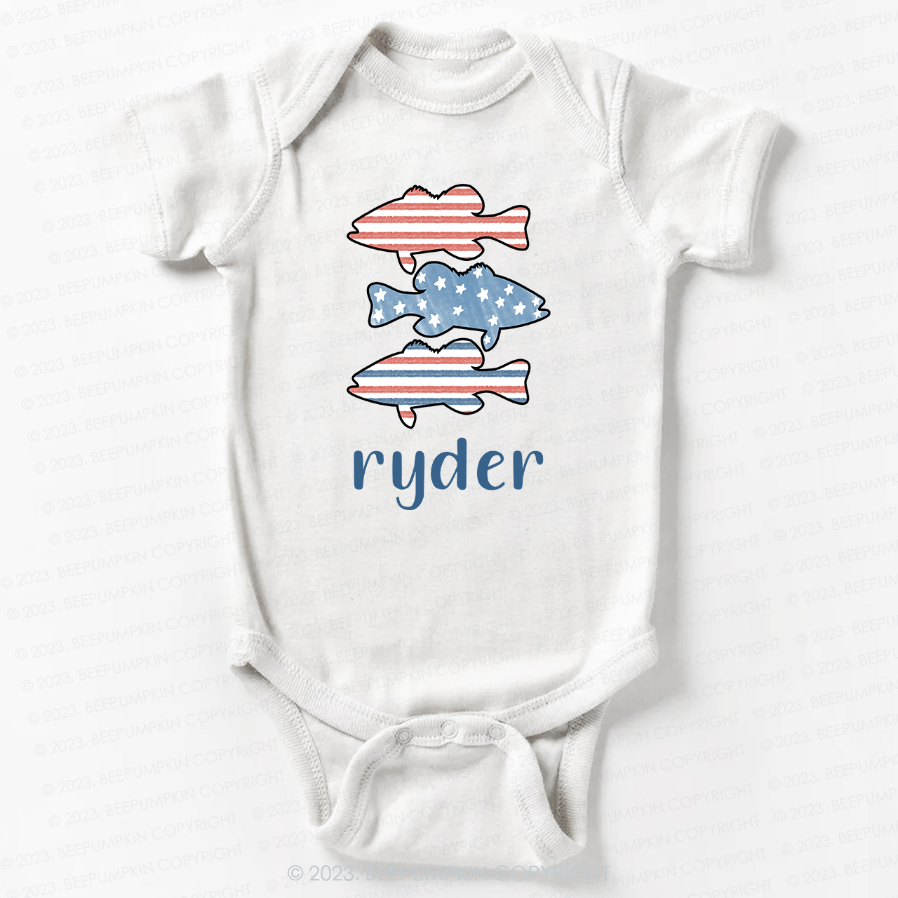 Personalized kid Fishing Gift Bodysuit For Baby